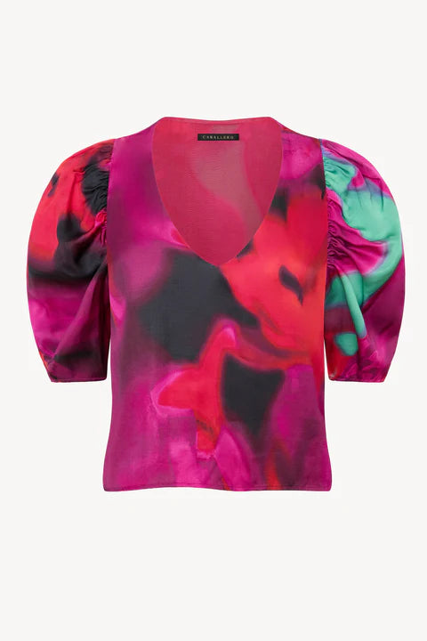 ARDEN TOP - BLUR IRIS BLOOM