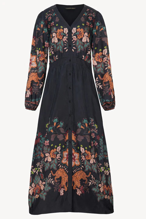 MOLLY DRESS - LEOPARD PEONY