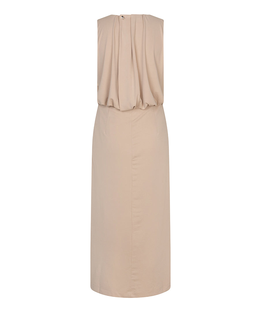 SLEEVELESS DRESS - TAN