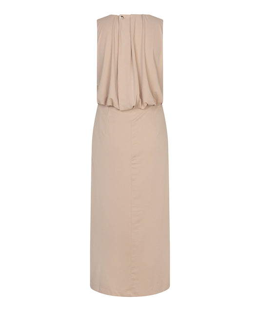 SLEEVELESS DRESS - TAN