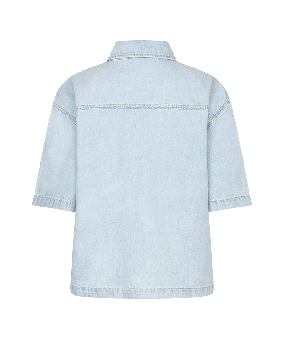 SHORT SLEEVE DENIM SHIRT