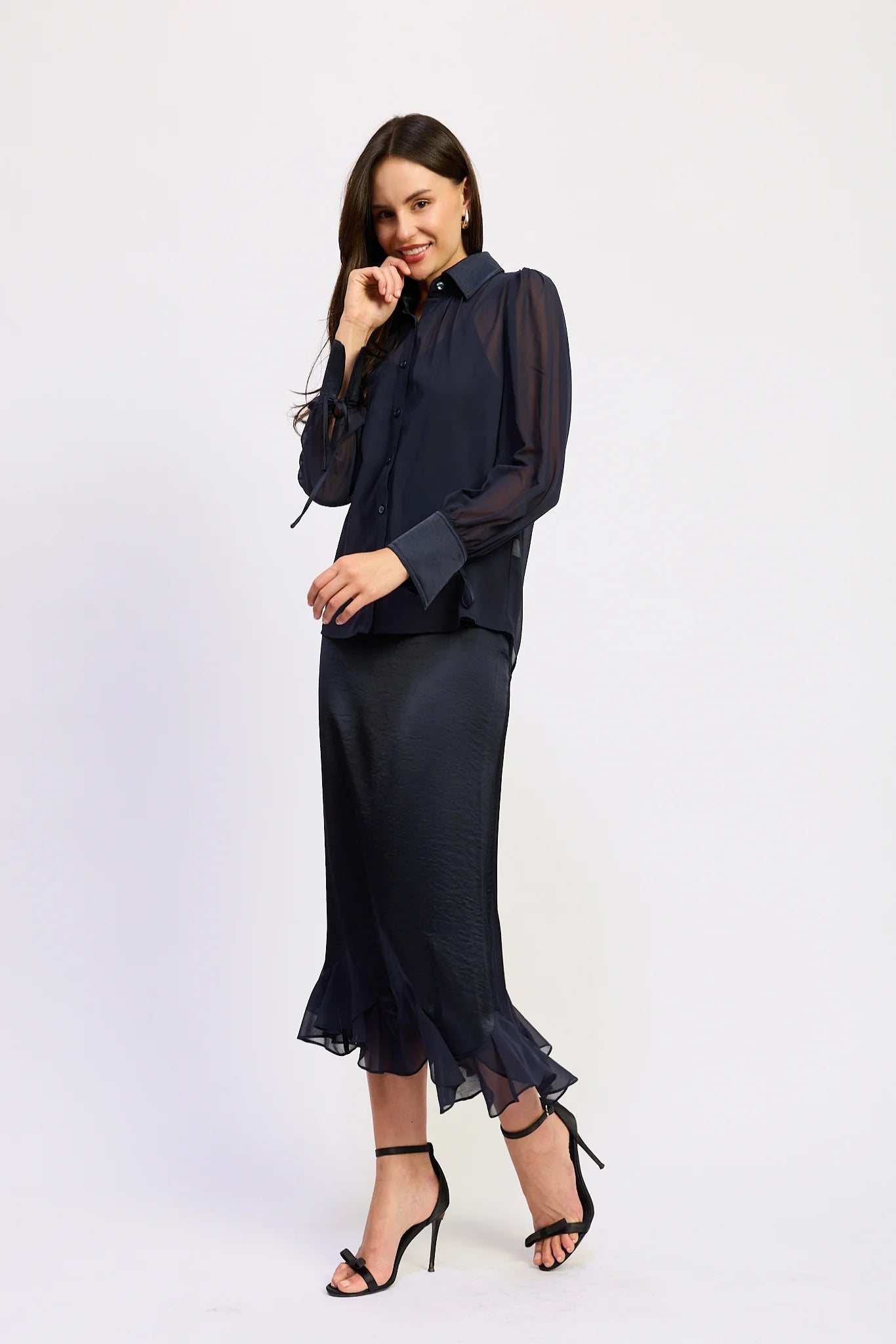 GIA BLOUSE - NAVY