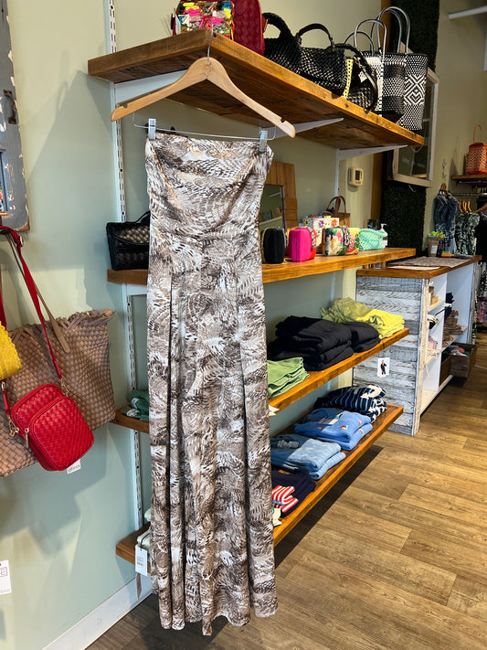 SNAKE PRINT JUMPSUIT