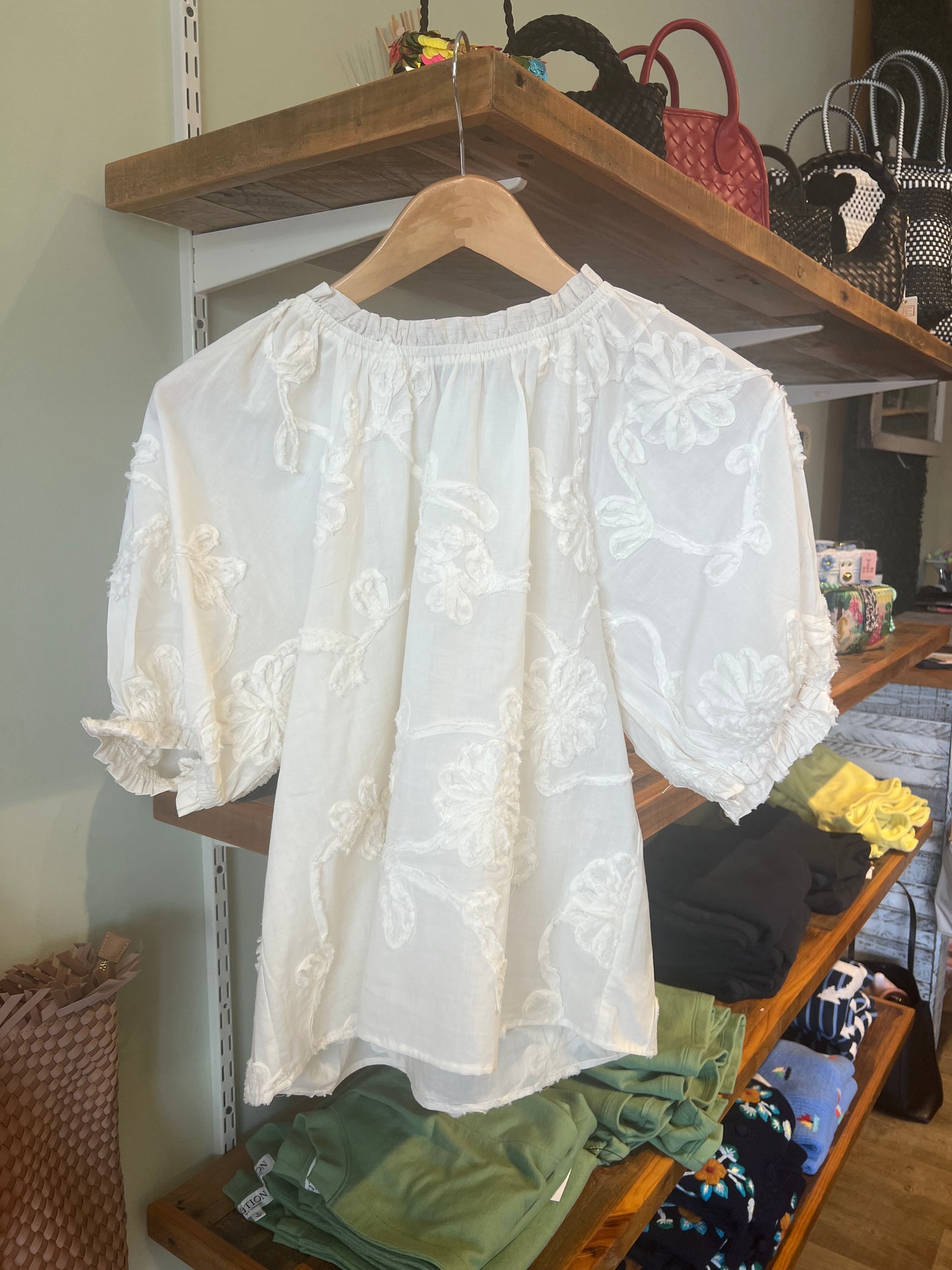 HIGH NECK PUFF SLV TOP