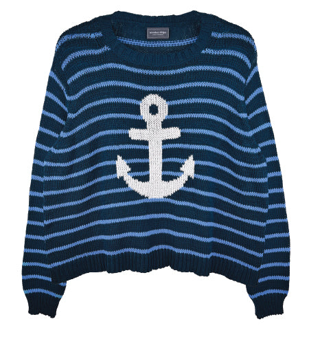 ANCHOR STRIPED CREW COTTON