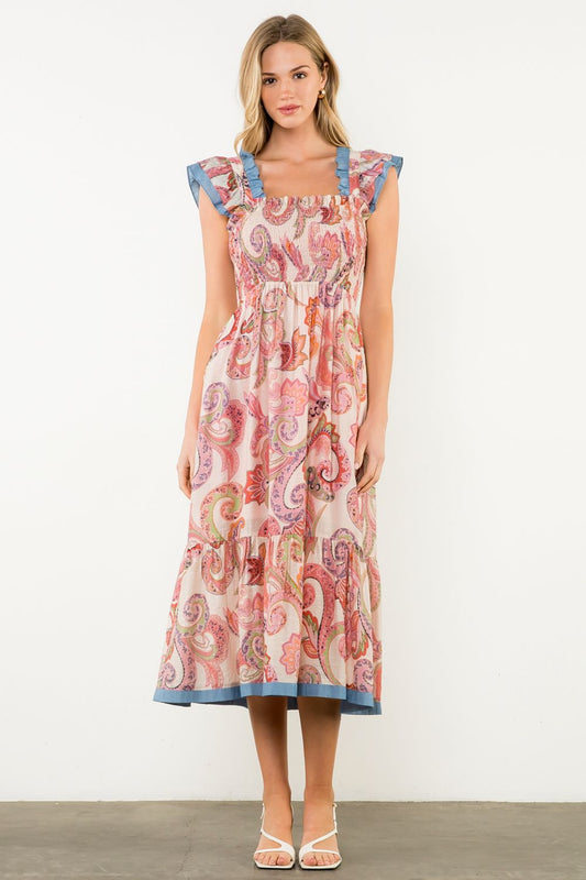 PAISLEY FLUTTER DRESS