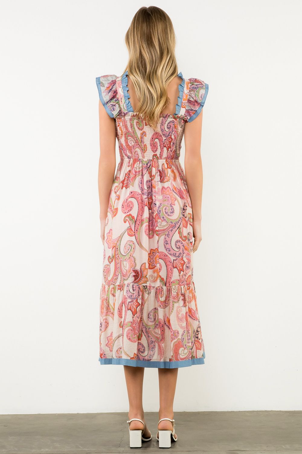 PAISLEY FLUTTER DRESS
