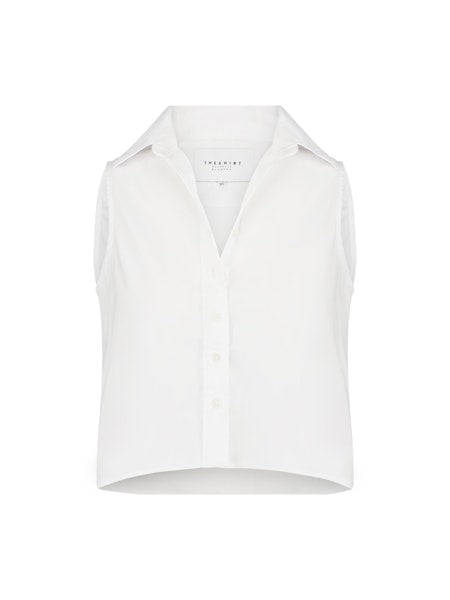 THE BOXY CROPPED SLEEVELESS SHIRT