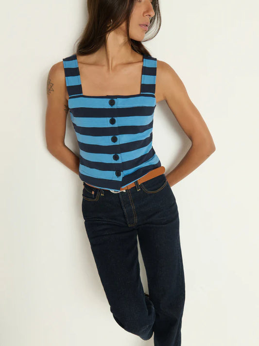 JONI TANK-RUGBY STRIPE