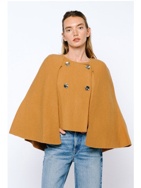 FANNY DOUBLE BREASTED PONCHO JACKET
