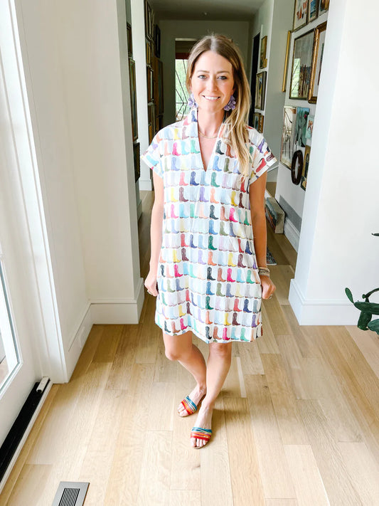 NANCY DRESS - RAINBOW BOOT