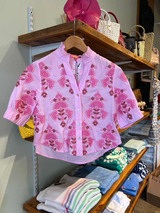 EMBROIDERED TOP - PINK