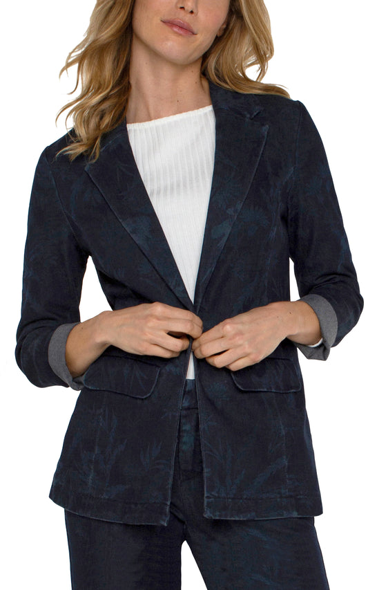 BOYFRIEND BLAZER-SHADOW FLORAL
