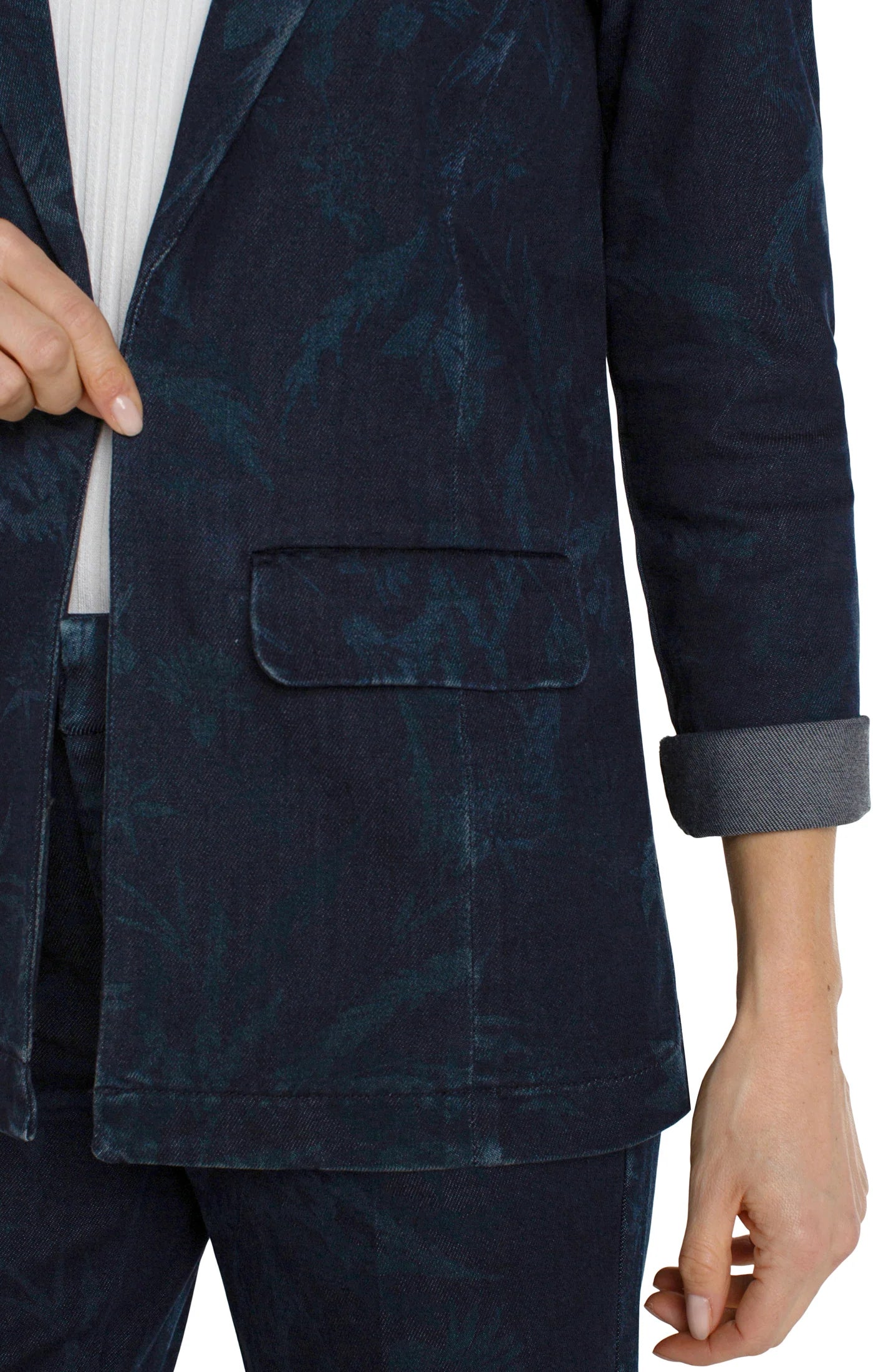 BOYFRIEND BLAZER-SHADOW FLORAL