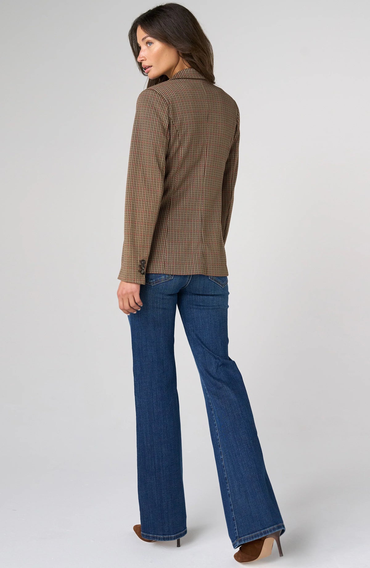 FITTED CUTAWAY BLAZER - HERRINGBONE