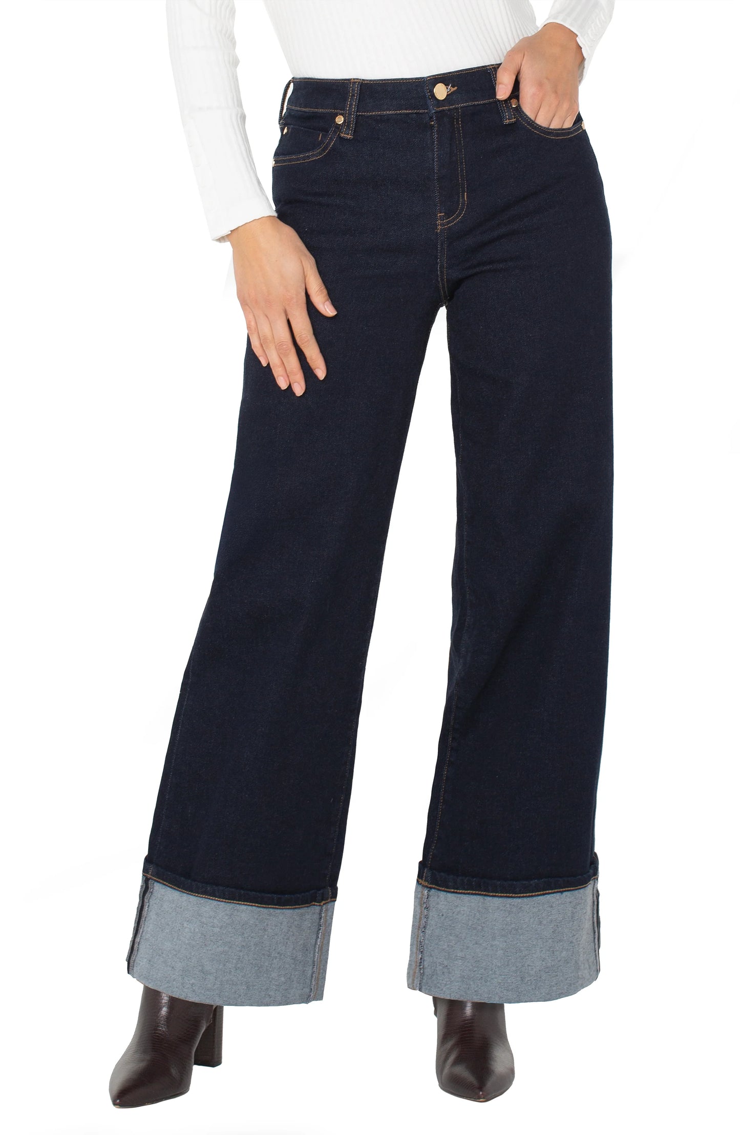 SELVEDGE MORGAN CUFFED WIDE LEG