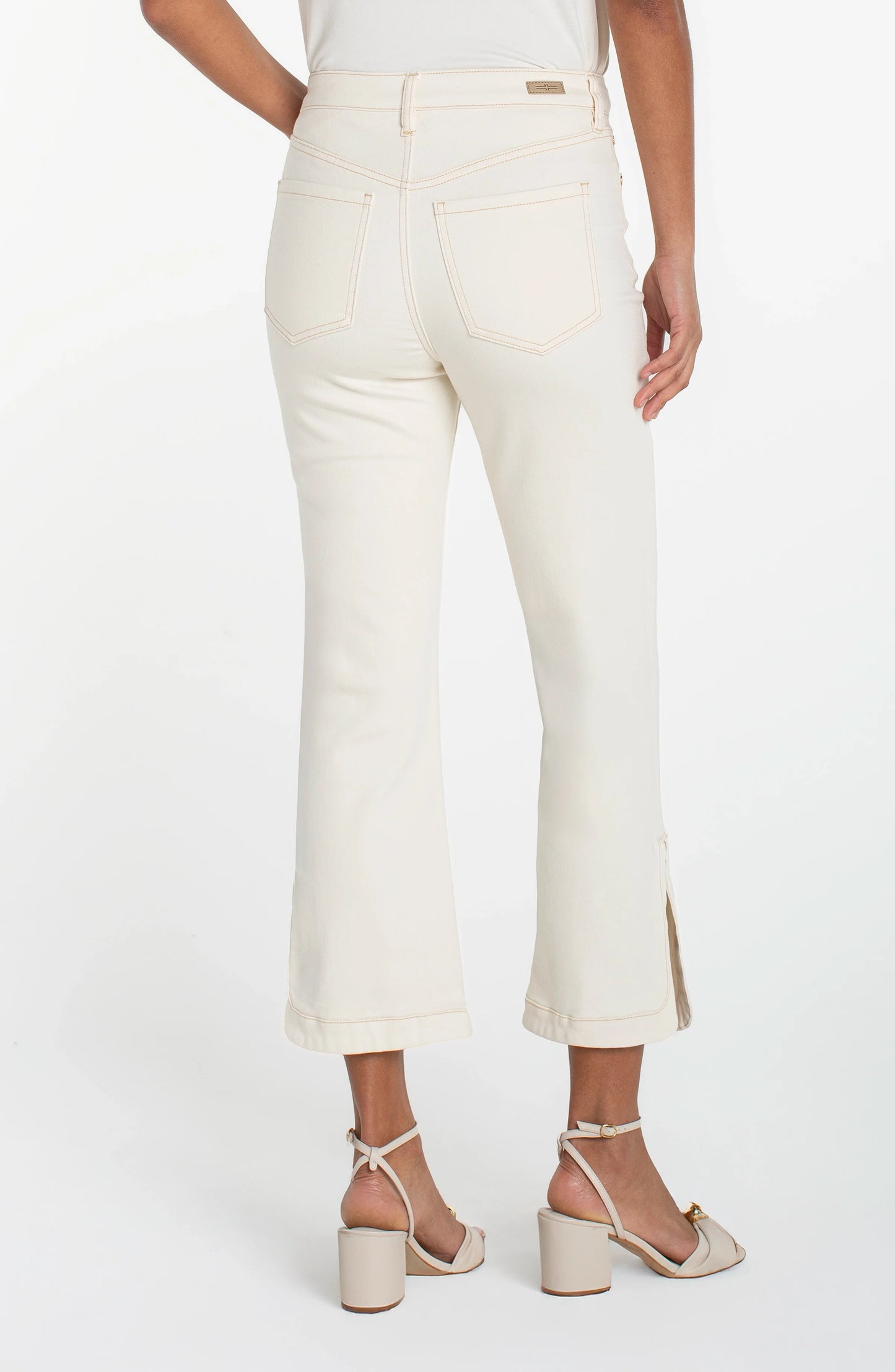 HANNAH CROP FLARE WITH TULIP HEM - DESERT DUNE