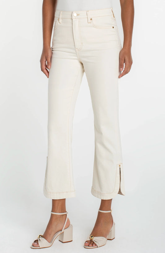 HANNAH CROP FLARE WITH TULIP HEM - DESERT DUNE
