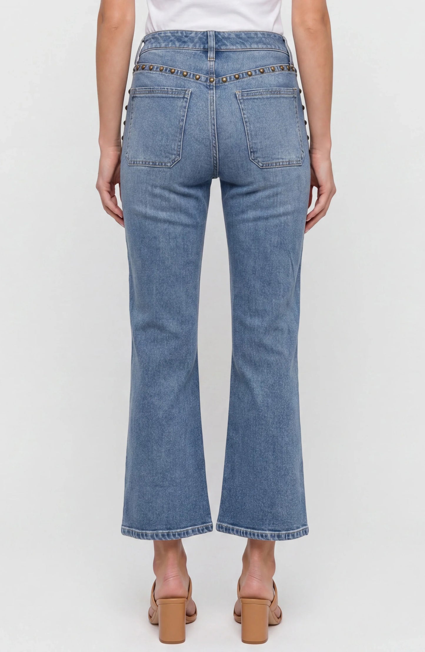 HANNAH FLARE W PATCH POCKETS AND STUDS