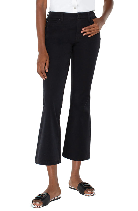 HANNAH CROPPED FLARE JEAN - BLACK