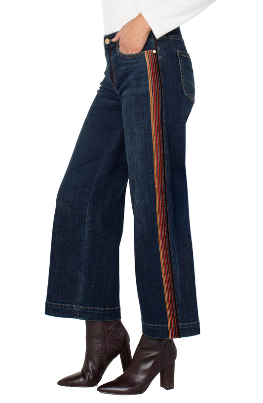 STRIDE WIDE LEG WITH VELVET TRIM