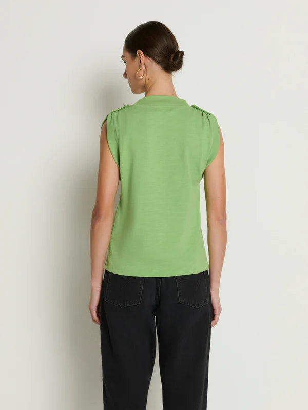 MIKKA BUTTONED SHOULDER TANK - CACTUS