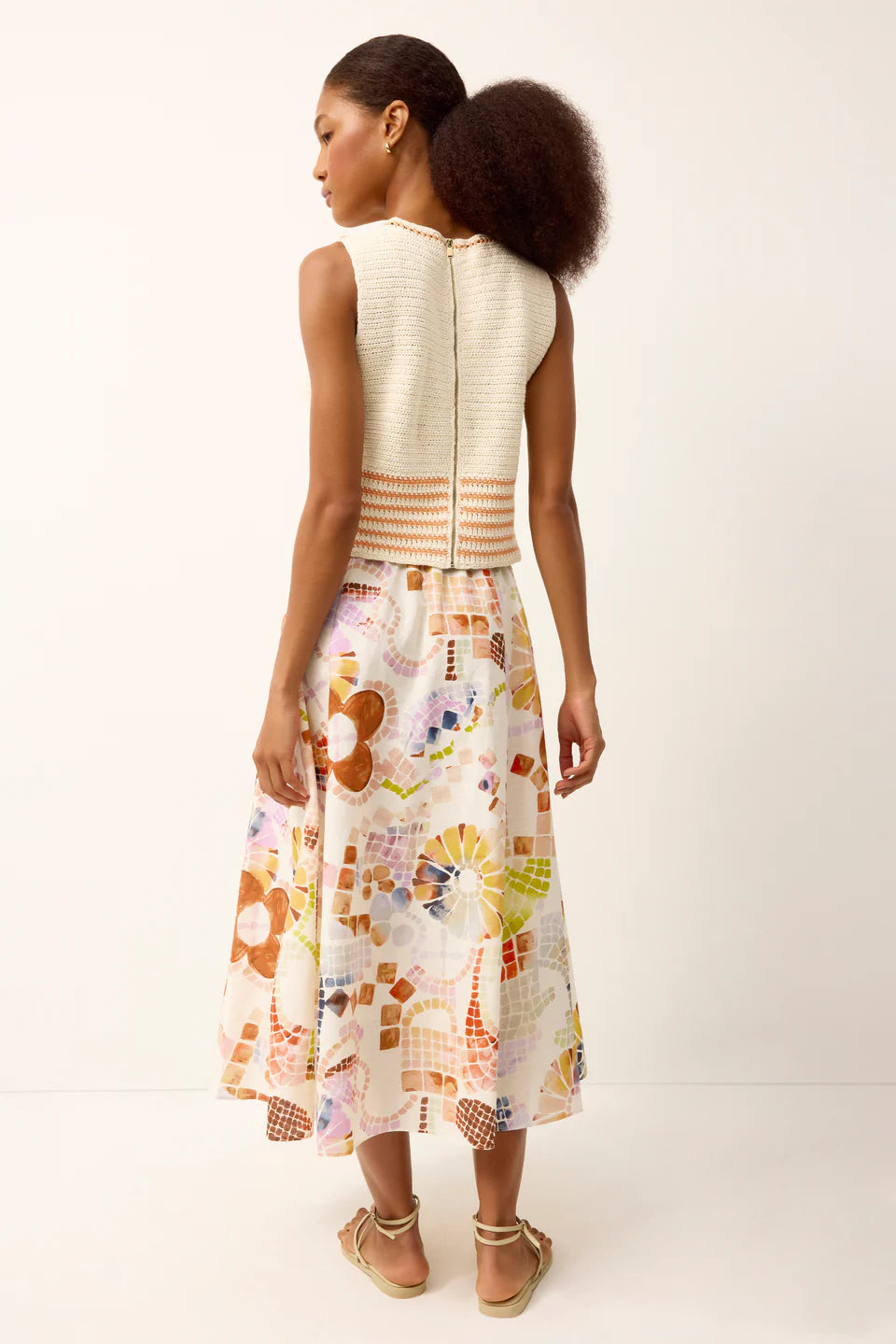 SASHA SKIRT-TRAVERTINE