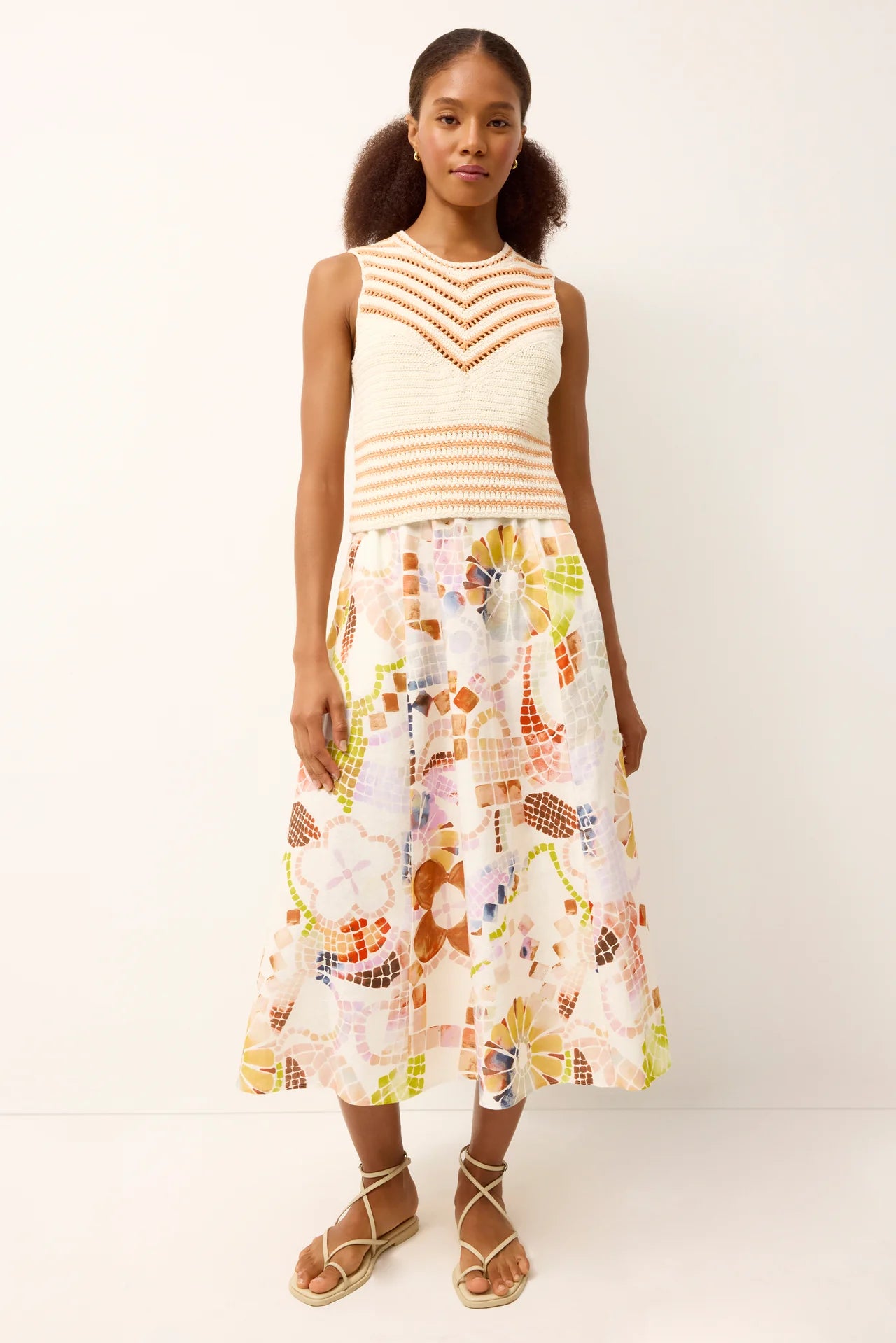 SASHA SKIRT-TRAVERTINE