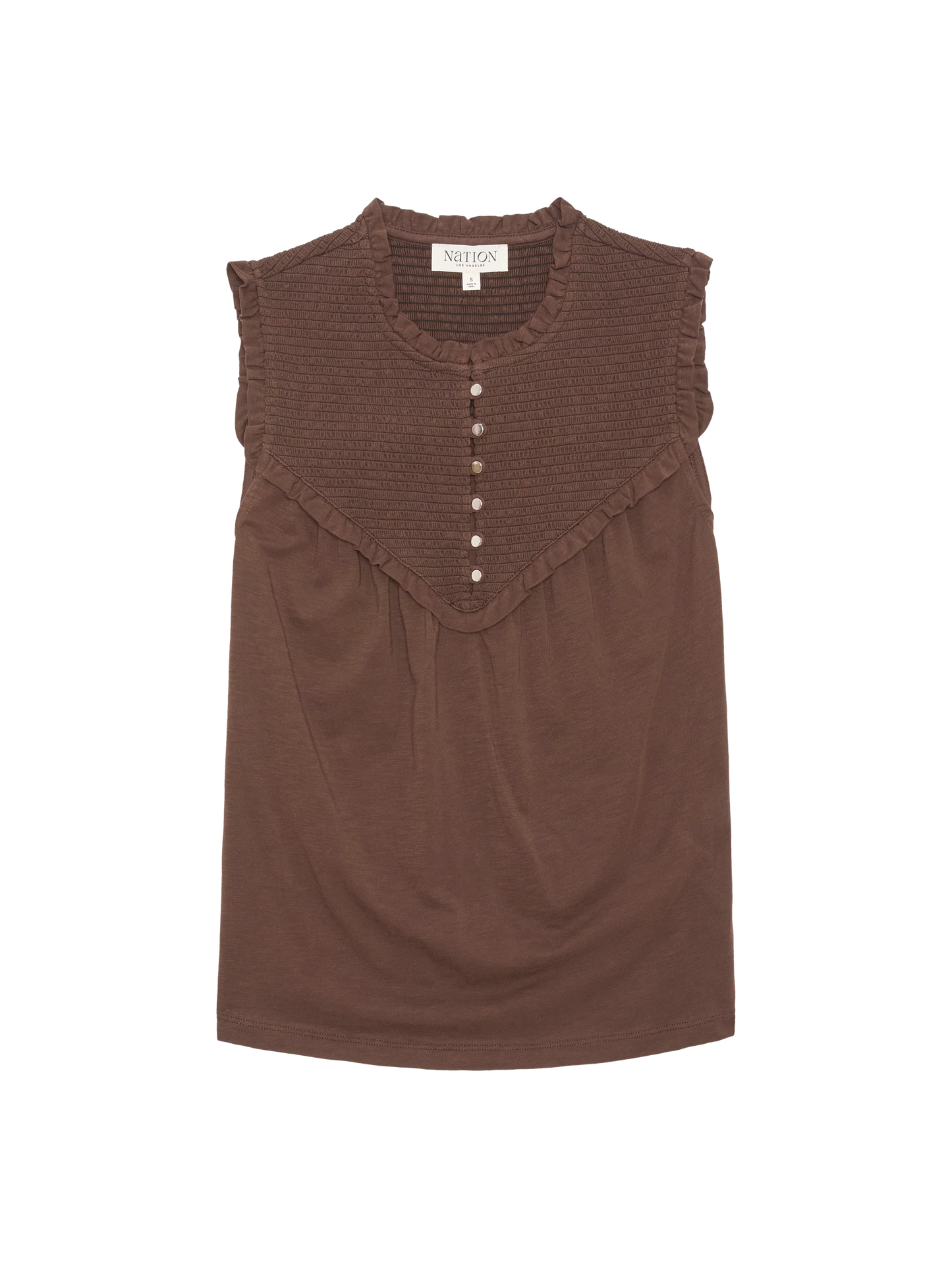 NELLY SMOCKED TOP- COCAO