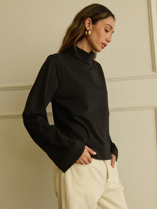 NEO MOCK NECK - JET BLACK