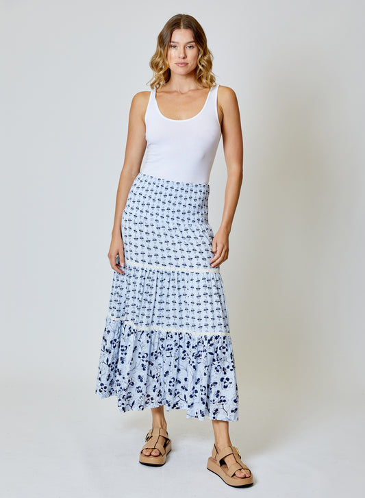 MAXI SKIRT - BLUE COMBO