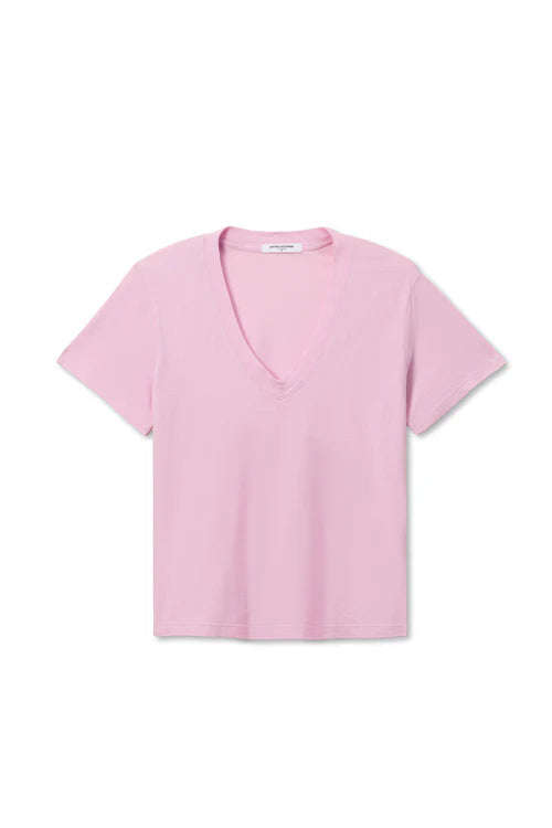 HENDRIX V NECK TEE - SUGAR PINK