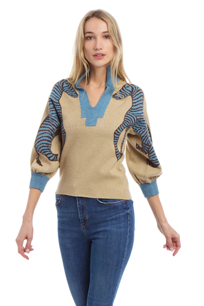 TONAL ZEBRA SWEATER