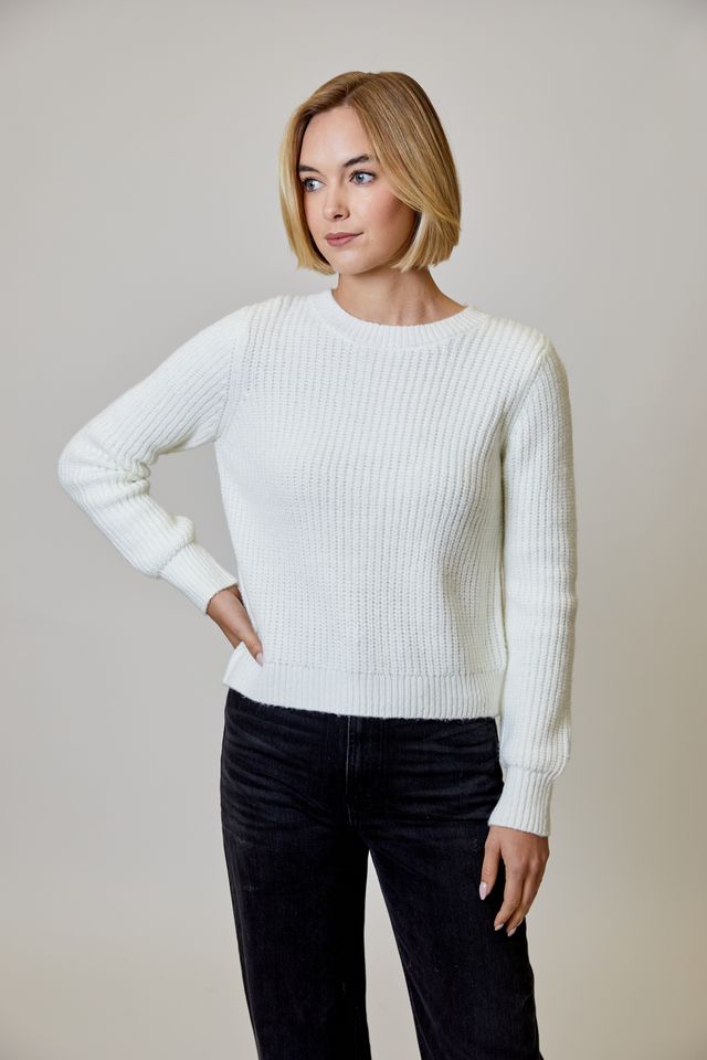 BOW BACK SWEATER - CREAM