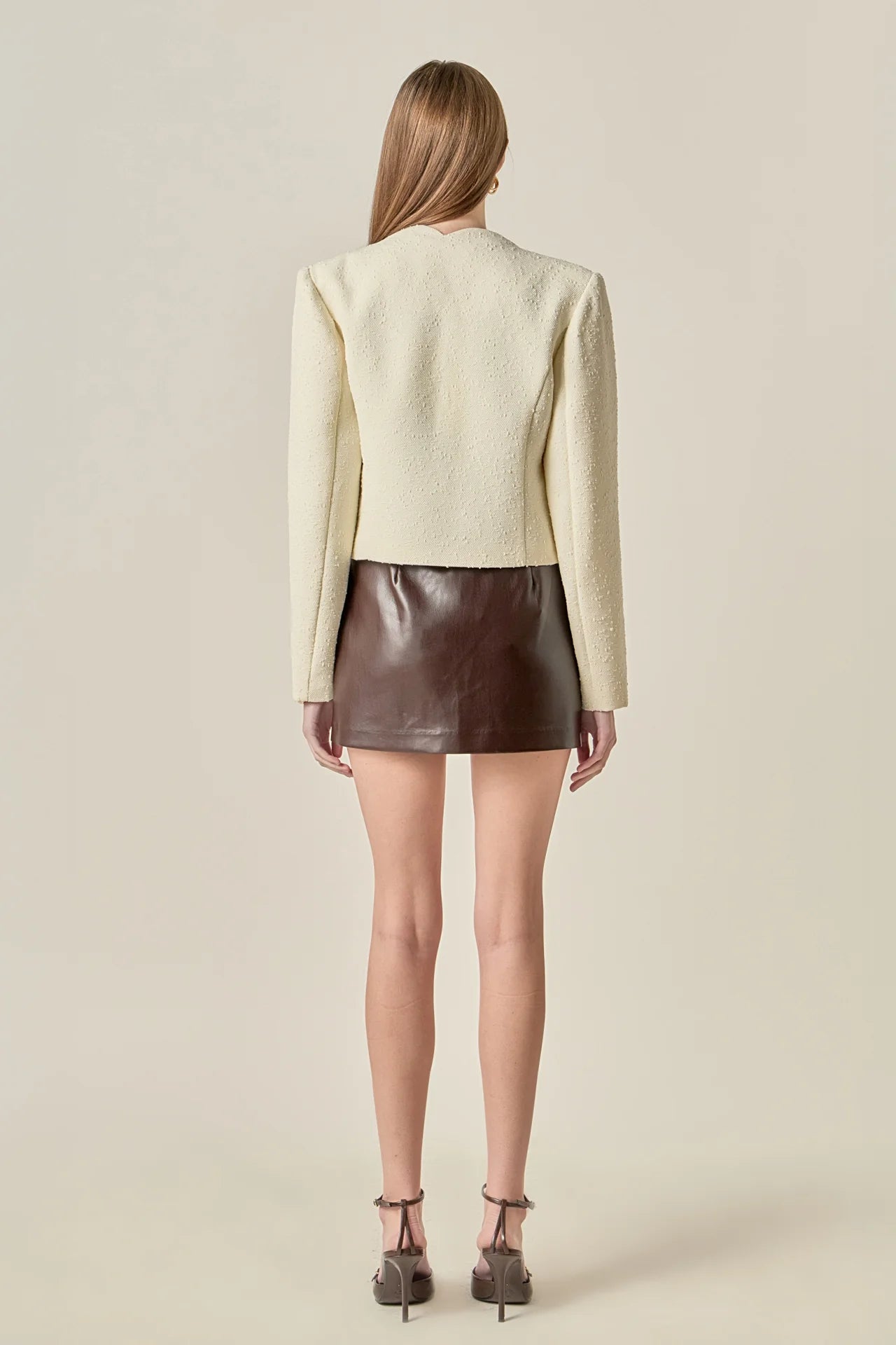 SCALLOPED JACKET - WINTER WHITE