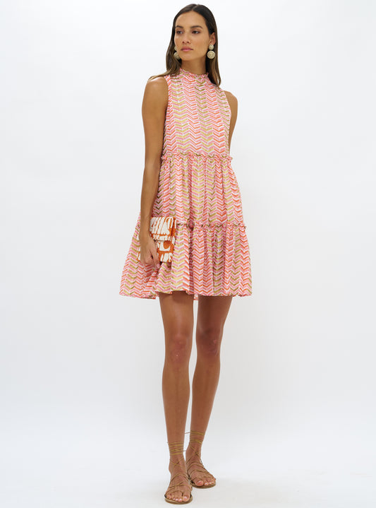 RUFFLE TIERED SHORT - SONOMA ORANGE