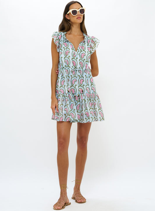 CINCHED FLIRTY SHORT - GOA GREEN