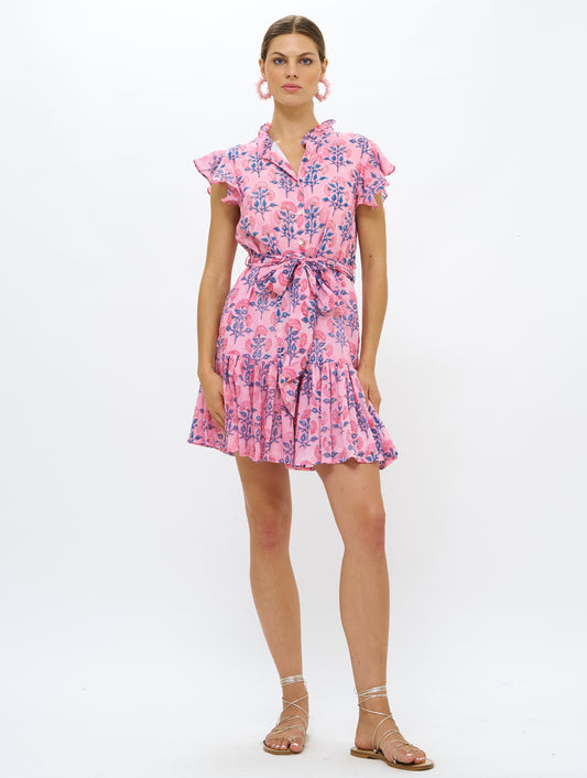RUFFLE COLLAR BUTTON MINI - SCONSET PINK