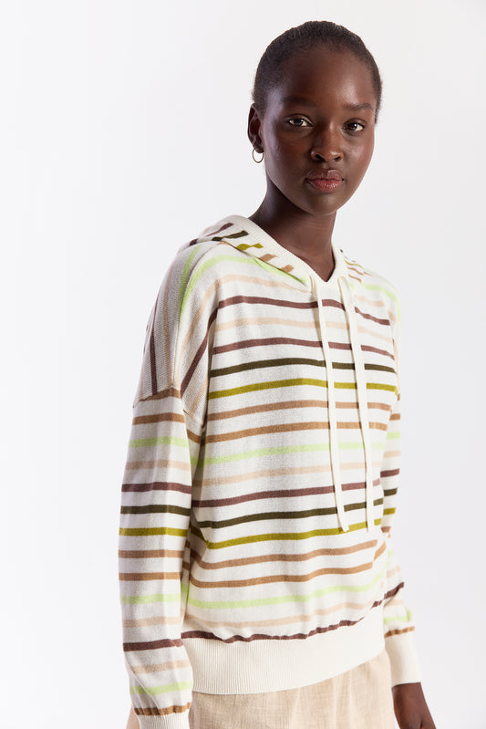 MULTI STRIPE HOODIE