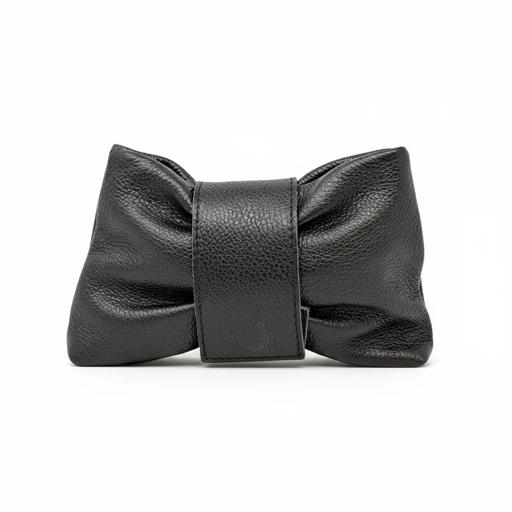 ITALIAN LEATHER CLUTCH, TOP HANDLE AND CROSSBODY BAG