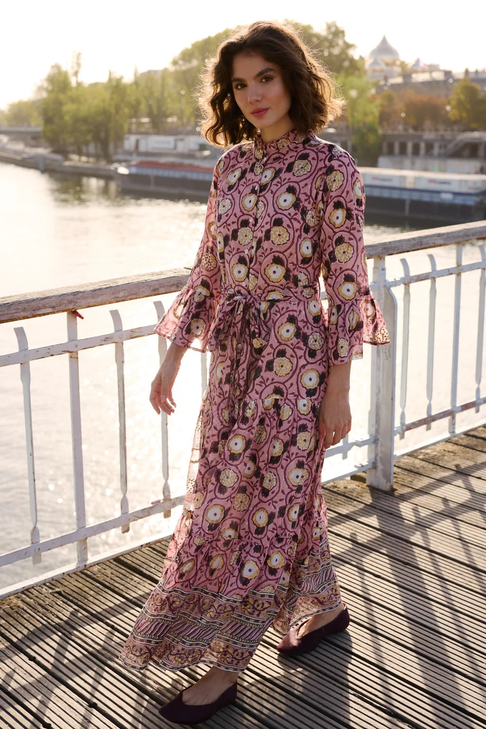 RUFFLE COLLAR BELL MAXI