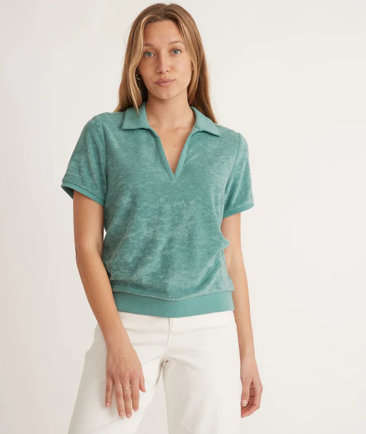 Vintage Terry Polo in Deep Sea