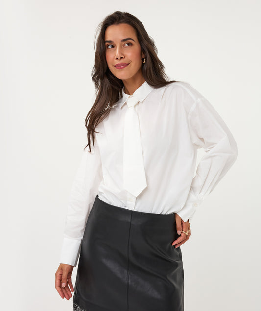 MENSWEAR BUTTON UP SHIRT WITH TIE