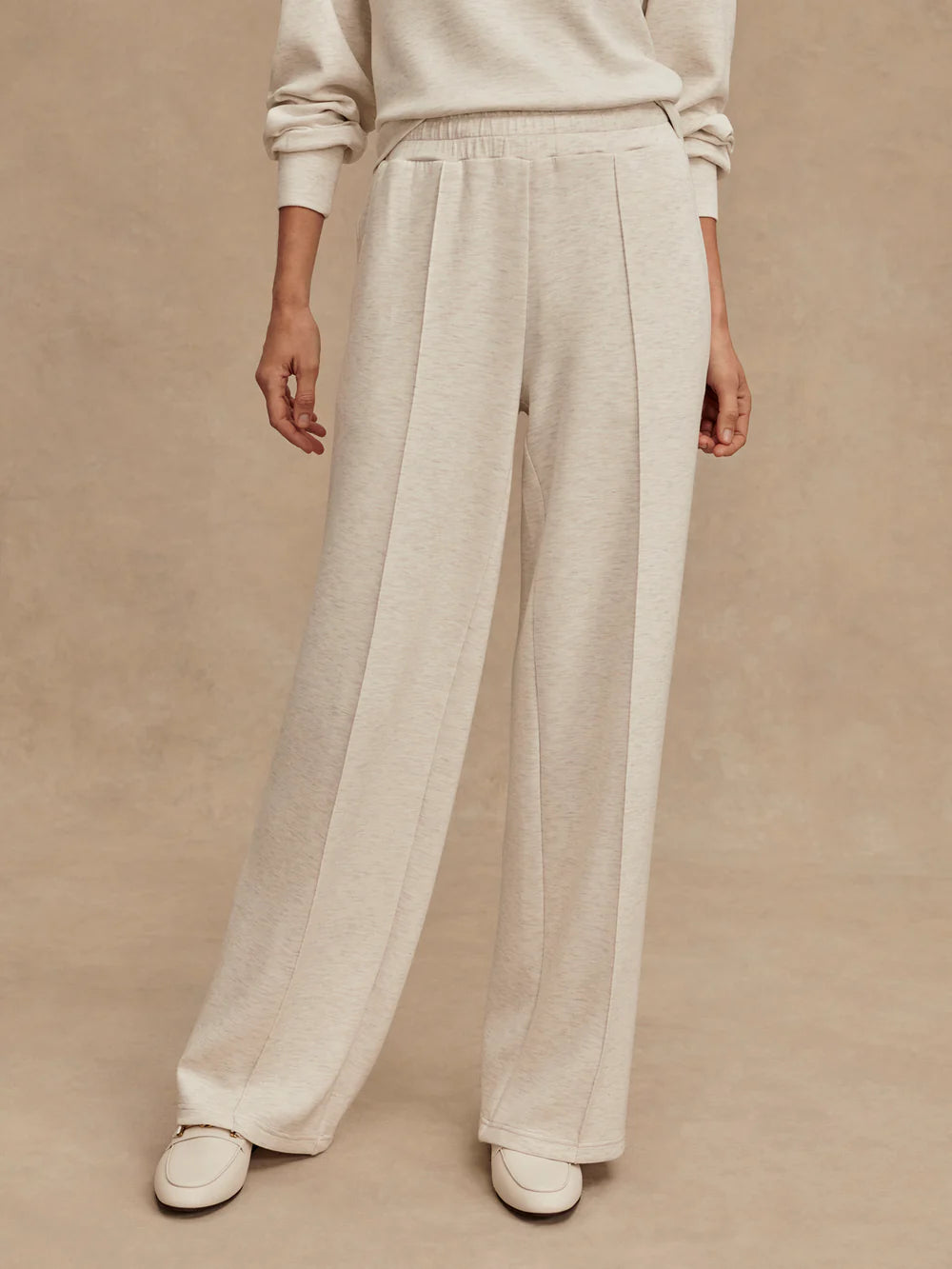 THE WIDE LEG PANT 30 - IVORY MARL