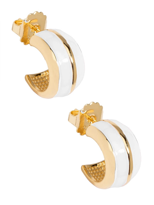 ENAMEL HUGGIE EARRING