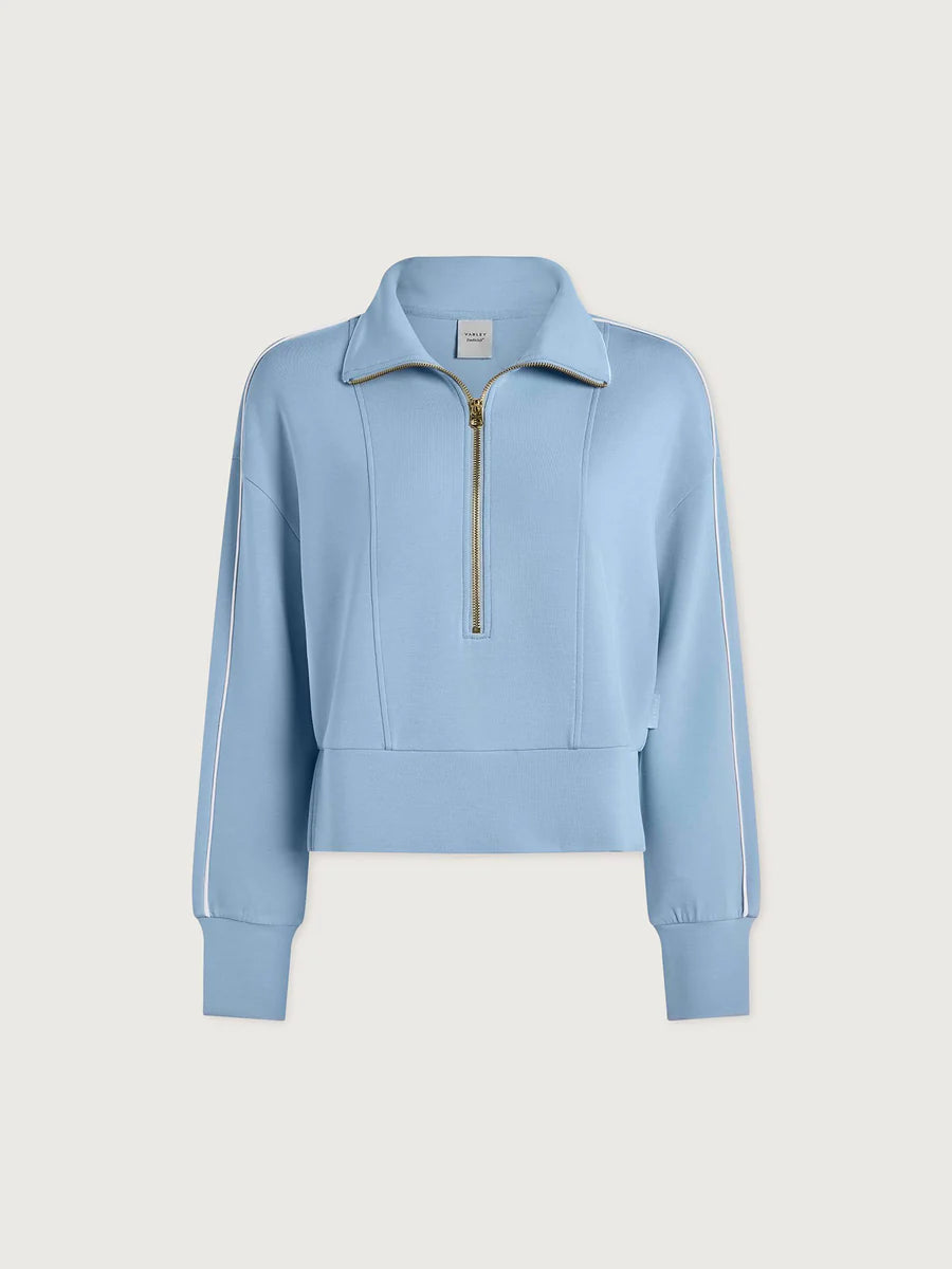 DAVENPORT HALF ZIP- AIRY BLUE