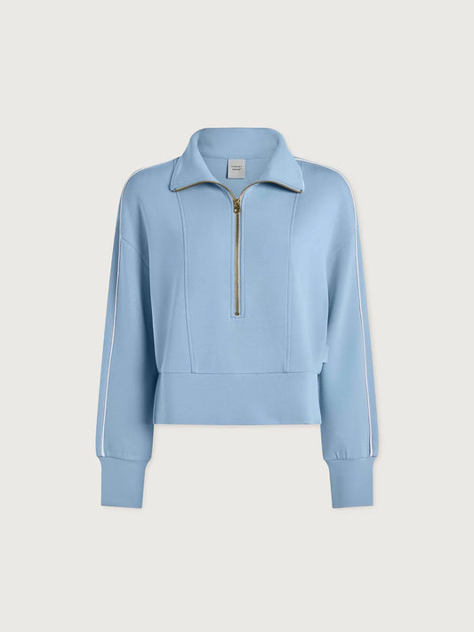 DAVENPORT HALF ZIP- AIRY BLUE