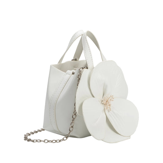MONROE FLOWER BAG - IVORY
