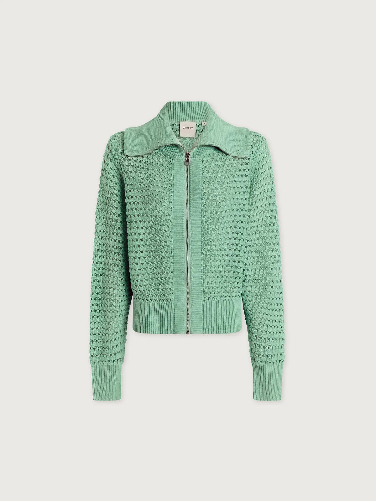 ELOISE FULL ZIP KNIT - DUSTY JADE GREEN