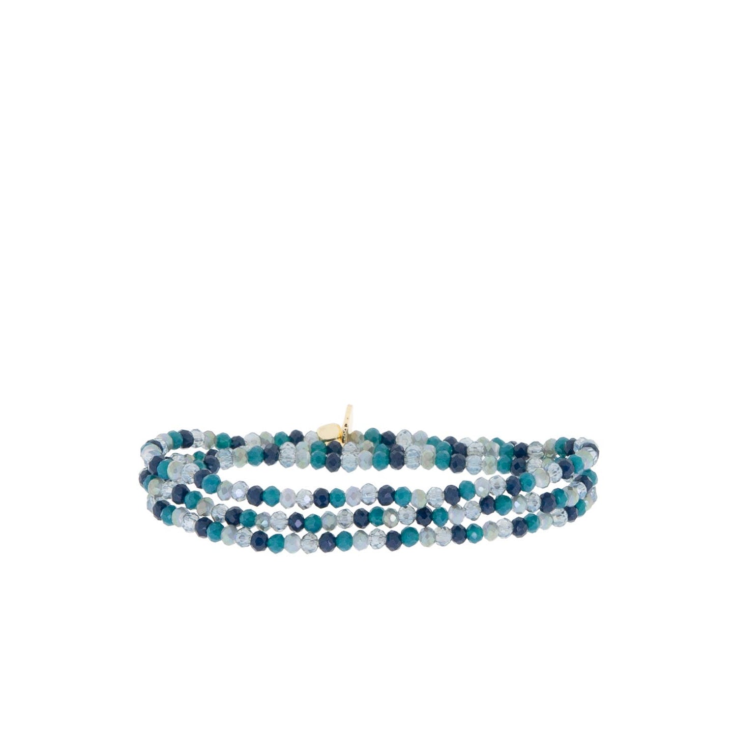 Mini stretch crystal beaded wrap bracelet